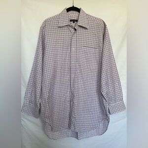 Robert Talbott White and Pink Casual Button Down Shirt